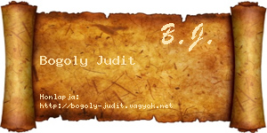 Bogoly Judit névjegykártya